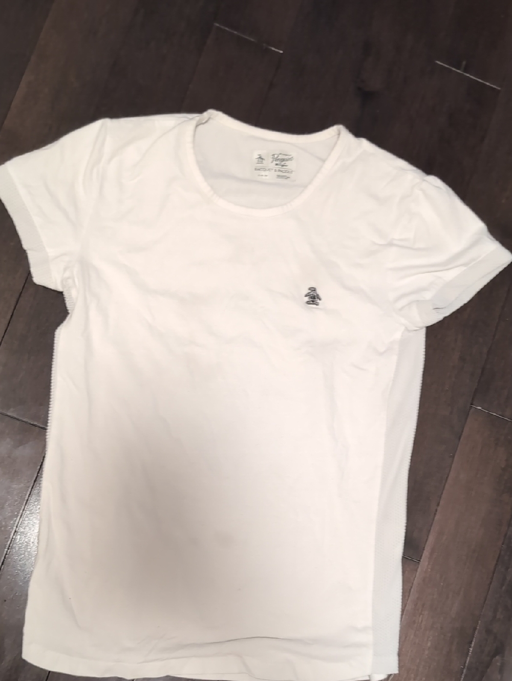 Original Penguin White Short-Sleeve Crew Tee with Chest Penguin Logo Small S/P